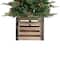4ft. Pre-Lit Asheville Fir Artificial Christmas Tree with Wooden Crate Base, Clear Lights